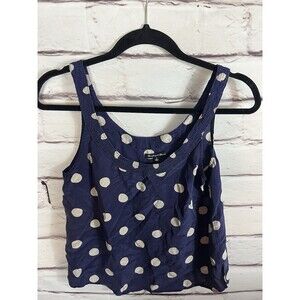 Broadway & Broome Women's Size S Blue/White Polka Dotted Tanktop